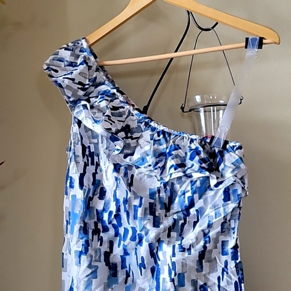 Tommy Bahama off one shoulder blouse.